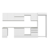 Alvinka 385X222 Cm High Gloss Mutfak Dolabı Mb-E80S45S60-2