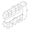 Alvinka 385X222 Cm Klasik Mebran Mutfak Dolabı Mb-E80S60S45-1
