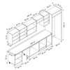 Alvinka 385X222 Cm Klasik Mebran Mutfak Dolabı Mb-E80S60S45-3