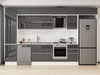 Alvinka 385X240 Cm High Gloss Mutfak Dolabı Mbb-E90B50S45-2