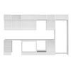 Alvinka 385X240 Cm High Gloss Mutfak Dolabı Mb-E90S45S50-2