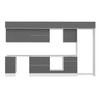 Alvinka 385X240 Cm High Gloss Mutfak Dolabı Mb-E80S45S60-2