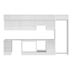 Alvinka 385X240 Cm High Gloss Mutfak Dolabı Mb-E90S45S50-1