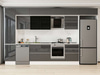 Alvinka 385X240 Cm High Gloss Mutfak Dolabı Mbb-E80B45S60-3