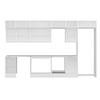 Alvinka 385X240 Cm High Gloss Mutfak Dolabı Mb-E90S45S50-3