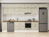 Alvinka 385X240 Cm Klasik Mebran Mutfak Dolabı Mb-E80S45S60-1