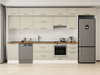 Alvinka 385X240 Cm Klasik Mebran Mutfak Dolabı Mb-E90S50S45-1