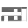 Alvinka 390X222 Cm High Gloss Mutfak Dolabı Mb-E90S40S60-2