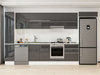Alvinka 390X222 Cm High Gloss Mutfak Dolabı Mbb-E90B40S60-1