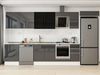 Alvinka 390X222 Cm High Gloss Mutfak Dolabı Mb-E90S60S40-3