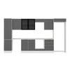 Alvinka 390x222 Cm High Gloss Mutfak Dolabı Mbb-E80B50S60-3