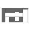 Alvinka 390X222 Cm High Gloss Mutfak Dolabı Mbb-E80B50S60-1