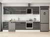 Alvinka 390X222 Cm High Gloss Mutfak Dolabı Mb-E80S50S60-2