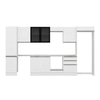 Alvinka 390x222 Cm High Gloss Mutfak Dolabı Mbb-E80B50S60-3