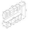 Alvinka 390X222 Cm Klasik Mebran Mutfak Dolabı Mb-E80S50S60-1