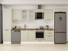 Alvinka 390X222 Cm Klasik Mebran Mutfak Dolabı Mbb-E80B50S60-3