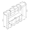 Alvinka 390X222 Cm Klasik Mebran Mutfak Dolabı Mbb-E80B60S50-1