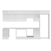 Alvinka 390X240 Cm High Gloss Mutfak Dolabı Mb-E90S50S50-1