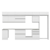 Alvinka 390X240 Cm High Gloss Mutfak Dolabı Mb-E80S50S60-2