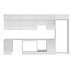 Alvinka 390X240 Cm High Gloss Mutfak Dolabı Mb-E90S50S50-1