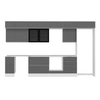 Alvinka 390X240 Cm High Gloss Mutfak Dolabı Mb-E90S40S60-3