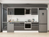 Alvinka 390X240 Cm High Gloss Mutfak Dolabı Mbb-E90B40S60-3