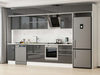 Alvinka 390X240 Cm High Gloss Mutfak Dolabı Mb-E90S40S60-2