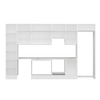 Alvinka 390X240 Cm High Gloss Mutfak Dolabı Mbb-E90B50S50-1
