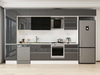 Alvinka 390X240 Cm High Gloss Mutfak Dolabı Mbb-E80B50S60-3