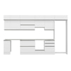 Alvinka 390X240 Cm High Gloss Mutfak Dolabı Mb-E90S40S60-1