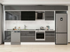 Alvinka 390X240 Cm High Gloss Mutfak Dolabı Mb-E90S40S60-3