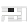 Alvinka 390X240 Cm High Gloss Mutfak Dolabı Mb-E90S40S60-3