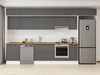 Alvinka 390X240 Cm Klasik Mebran Mutfak Dolabı Mb-E90S60S40-1