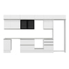 Alvinka 395X240 Cm High Gloss Mutfak Dolabı Mb-E90S45S60-3