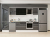 Alvinka 395X240 Cm High Gloss Mutfak Dolabı Mbb-E90B60S45-3