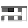 Alvinka 395X240 Cm High Gloss Mutfak Dolabı Mb-E90S45S60-3