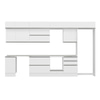 Alvinka 395X240 Cm High Gloss Mutfak Dolabı Mb-E90S45S60-2