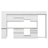 Alvinka 395X240 Cm High Gloss Mutfak Dolabı Mbb-E90B45S60-1