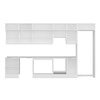 Alvinka 395X240 Cm High Gloss Mutfak Dolabı Mb-E90S60S45-1