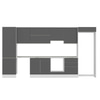 Alvinka 400X222 Cm High Gloss Mutfak Dolabı Mbb-E80B60S60-1