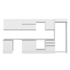Alvinka 400X222 Cm High Gloss Mutfak Dolabı Mb-E80S60S60-2