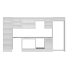 Alvinka 400X222 Cm High Gloss Mutfak Dolabı Mbb-E90B60S50-2