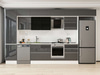 Alvinka 400X240 Cm High Gloss Mutfak Dolabı Mbb-E90B50S60-3