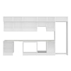 Alvinka 400X240 Cm High Gloss Mutfak Dolabı Mb-E90S60S50-1
