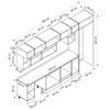 Alvinka 400X240 Cm Klasik Mebran Mutfak Dolabı Mb-E90S50S60-2