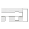 Alvinka 410X222 Cm High Gloss Mutfak Dolabı Mb-E90S60S60-1
