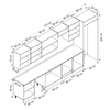 Alvinka 410X222 Cm Klasik Mebran Mutfak Dolabı Mb-E90S60S60-2