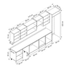 Alvinka 410X222 Cm Klasik Mebran Mutfak Dolabı Mb-E90S60S60-1