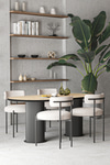 Anka Ptt Silindir Ayak 80x140 Oval Yemek Masası Mutfak Masası Masa Sandalye Takımı Akça
