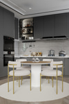 Armony Bohem Lake MDF Ayak 90x90 Yemek Masası Mutfak Masası Masa Sandalye Takımı Akça